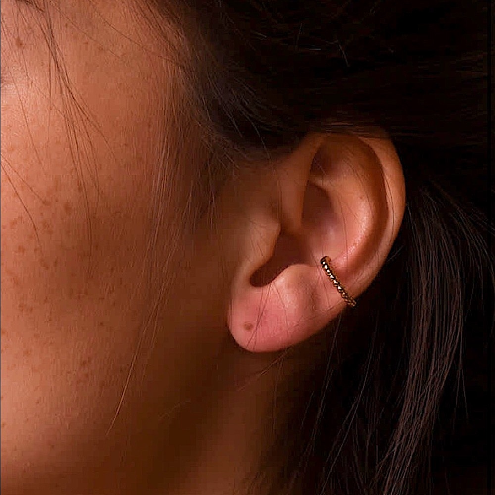 Mejuri Gold Beaded Ear Cuff